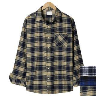 Couple Boxy-fit Plaid Shirt