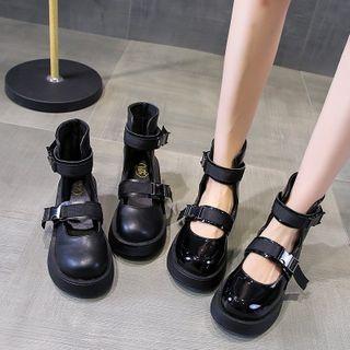 Buckled Ankle-strap Mary Jane Flats