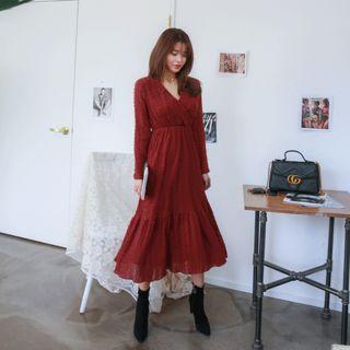High-waist Fringed Long Dress