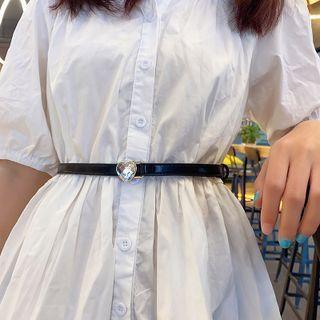 Rhinestone Heart Slim Belt