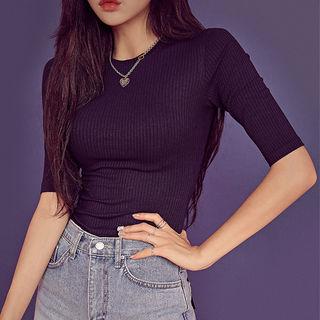 Adan Short-sleeve Slim-fit Rib Top