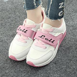 Faux-leather Velcro Sneakers