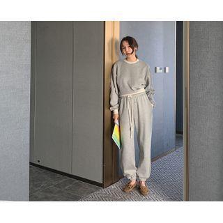 [dearest] Drawcord Jogger Pants (gray) One Size