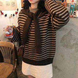 Striped Sweater With Hood