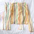 Rainbow-stripe Sheer T-shirt