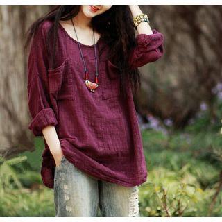 Long-sleeve Duo-pocket T-shirt