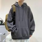 Plain Embroidered Over-sized Hoodie