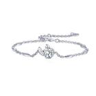 925 Sterling Silver Twelve Horoscope Cancer Bracelet With White Cubic Zircon