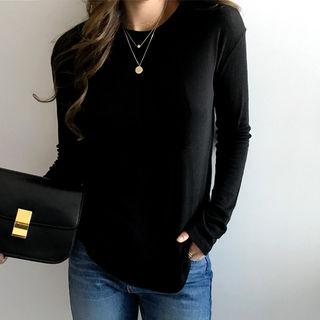 Crew-neck Wool Blend T-shirt