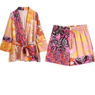 Patterned Jacket / Shorts