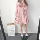 Long-sleeve Double Collar Dress