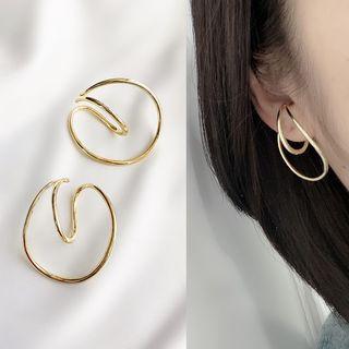 Alloy Cuff Earring 1 Pair - Wej-069 - Clip On Earring - One Size