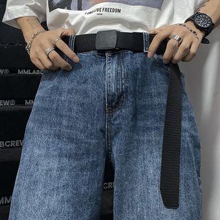 Plain Snap Buckle Belt Black - One Size