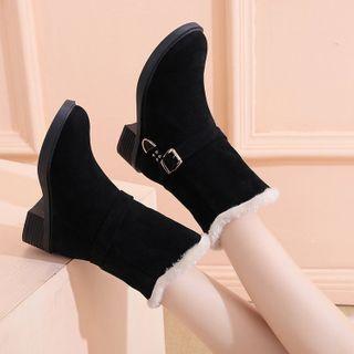 Block-heel Snow Short Boots