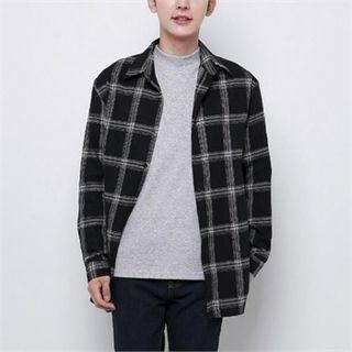 Mock-neck Brush Fleece-lined T-shirt