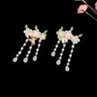 Retro Flower Fringed Hair Clip H79 - 1 Pair - As Shown In Figure - One Size