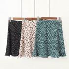 Printed High-waist Chiffon A-line Skirt