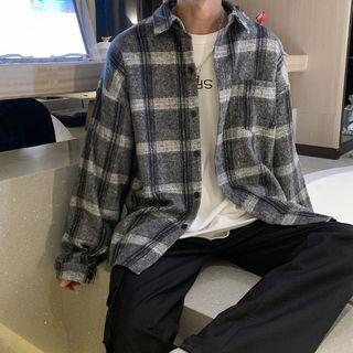 Long Sleeve Oversized Gingham Shirt
