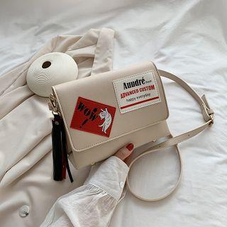 Patched Flap Crossbody Bag
