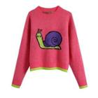 Cartoon Snail Print Sweater