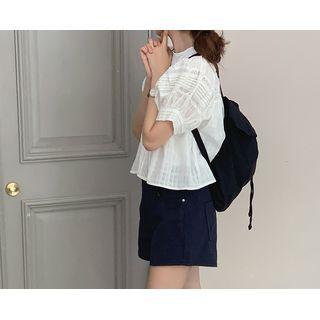 Basic Wide-leg Cotton Shorts