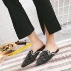 Glittered Pointed Mules