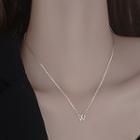 Letter W Pendant Sterling Silver Necklace Necklace - Silver - One Size