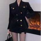 Double-breasted Sashed Coat / Tights