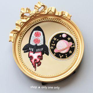 Rocket / Planet Brooch / Applique Patch