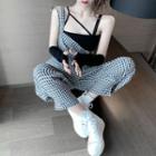 Camisole Top / Plaid Jumper Pants / Set