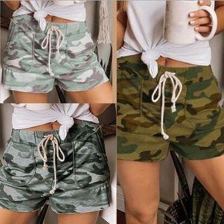 Camo High Waist Shorts
