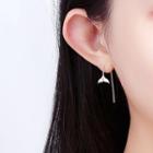 925 Sterling Silver Mermaid Threader Earrings 1 Pair - As Shown In Figure - One Size