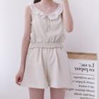 Set: Lace Trim Sleeveless Top + Shorts