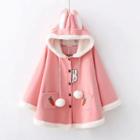 Embroidered Rabbit Ear Hooded Cape Coat