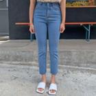 [magic Pants] Frayed Slim-fit Jeans