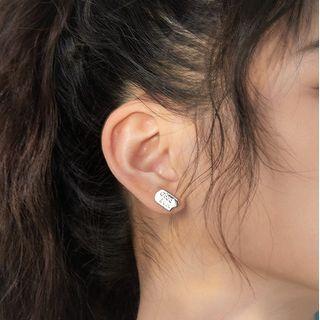 Lettering Sterling Silver Cuff Earring