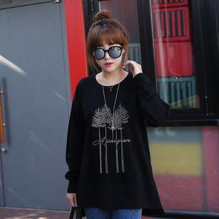 Beaded Long-sleeve Pullover
