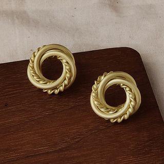 Geometric Alloy Earring 1 Pair - A451 - Gold - One Size
