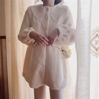 Lace Collar Button Coat