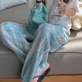 Tie Dye Ribbed Wide Leg Pants