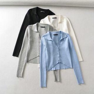 Collared Sheer Cardigan