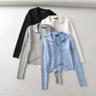 Collared Sheer Cardigan