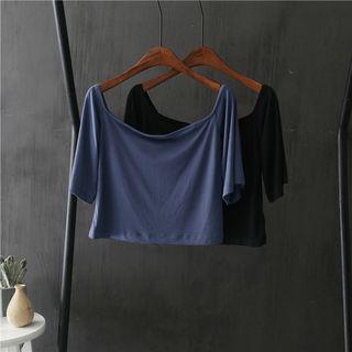 Short-sleeve Cropped Dance Top