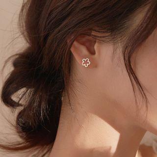 Flower Sterling Silver Stud Earring Earrings - One Size