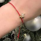 Rhinestone Pig Red String Bracelet 1 Pc - Bracelet - Red - One Size