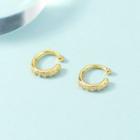 Rhinestone Alloy Cuff Earring 1 Pair - As Shown In Figure - One Size