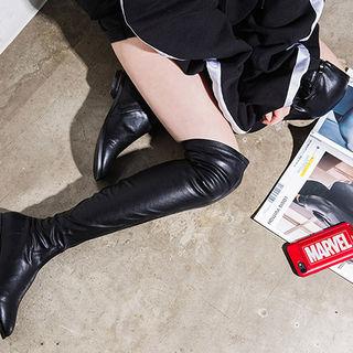 Flat-heel Slim-fit Over-the-knee Boots