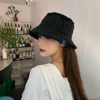 Distressed Applique Bucket Hat