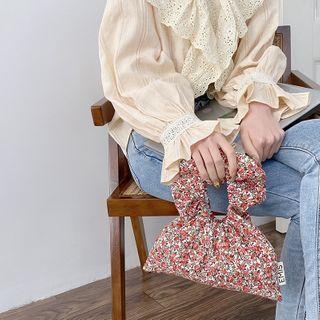 Printed Shirred Strap Tote Bag