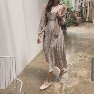 Floral Long Shirtwaist Dress Pink - One Size